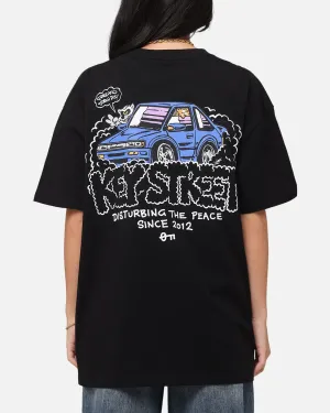 Key Street X FRKO Burner T-Shirt Black Effortless Wear Easy Style