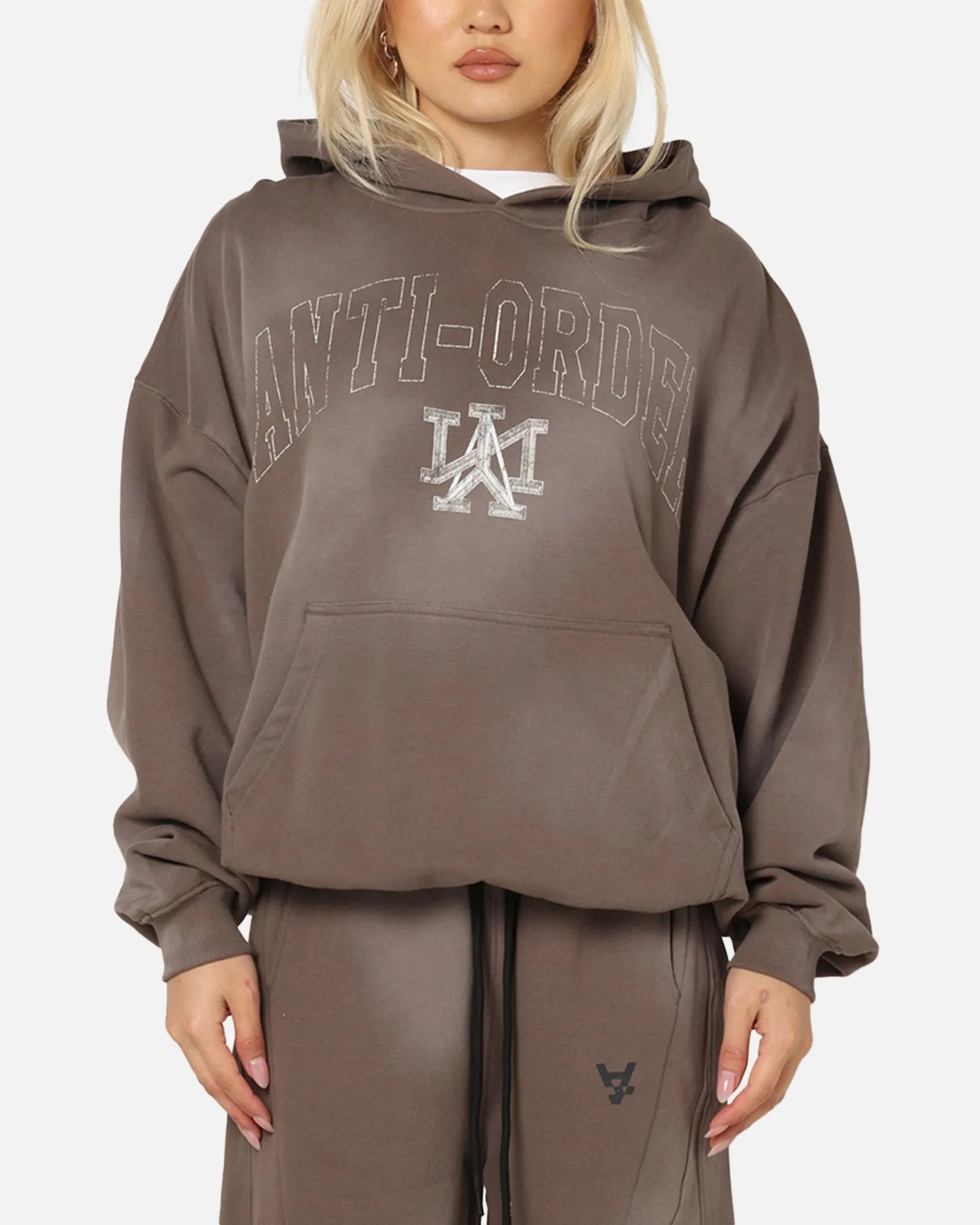 Polar bear like The Anti Order Post Season Boxy Hoodie Sunfade Brown