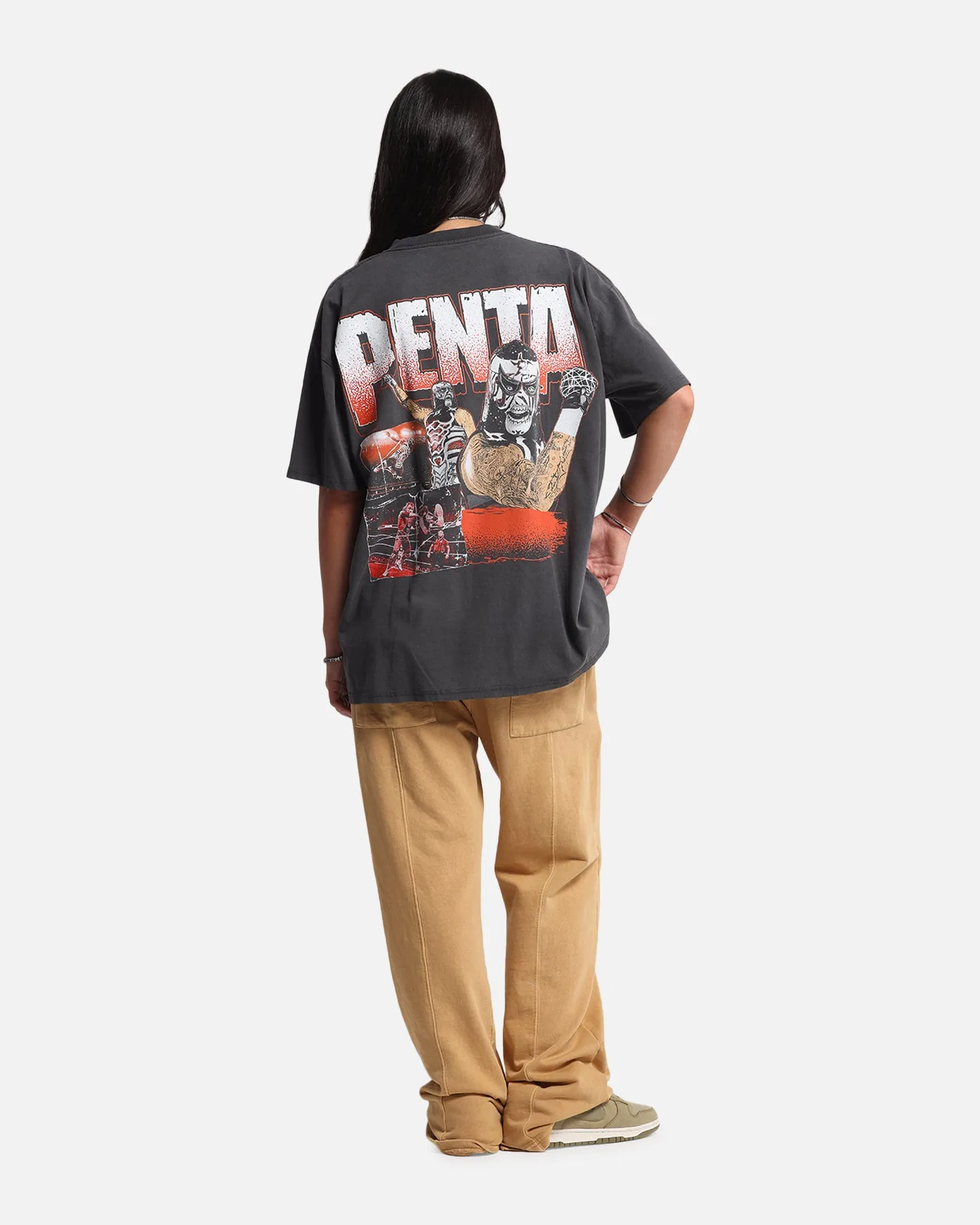 Culture Kings X WWE Penta Wrestlemania XLI Heavy T-Shirt Black Wash Organic Cotton Blend homecoming