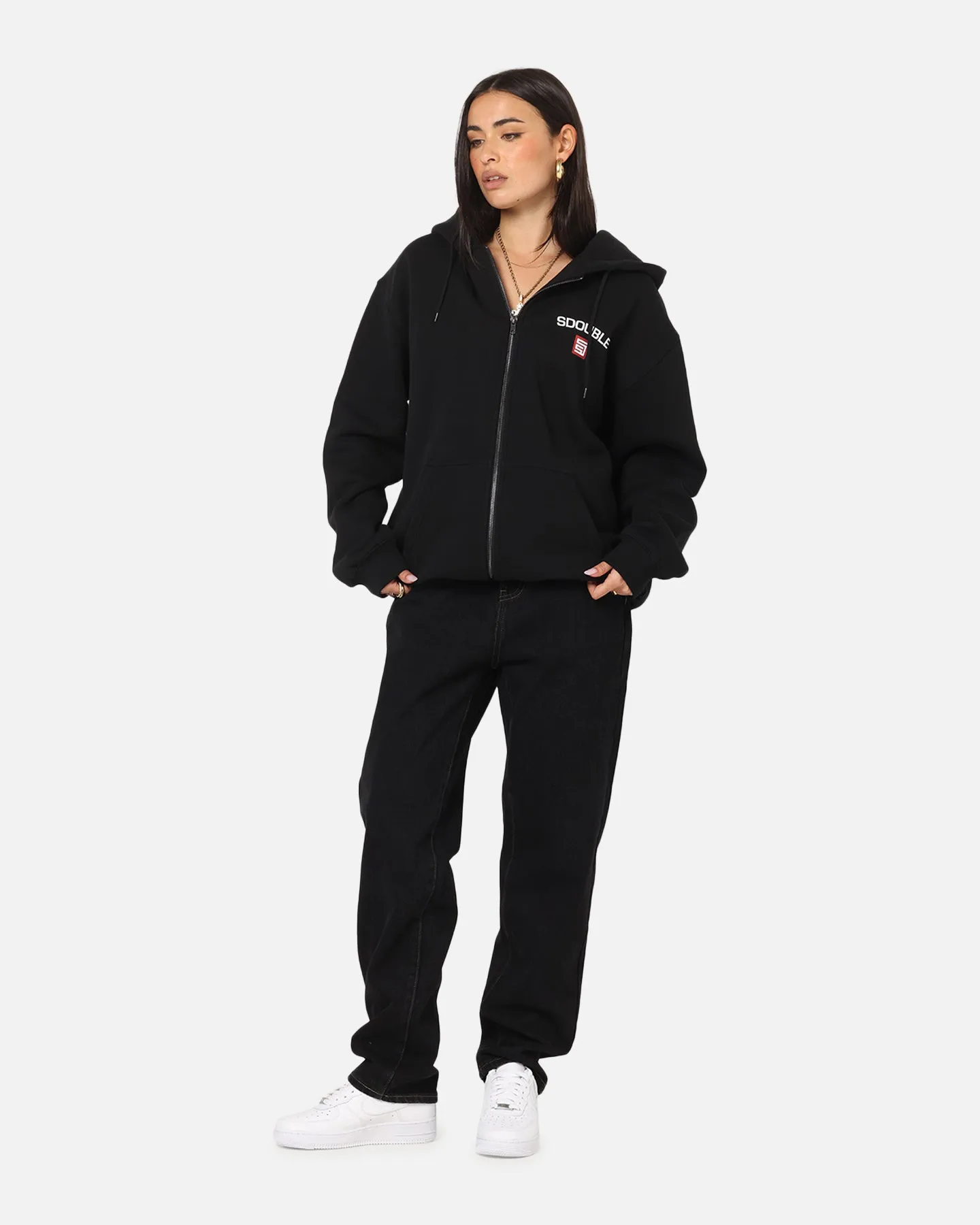 Ramadan wear Lion like S Double Cities Zip Through Hoodie Black