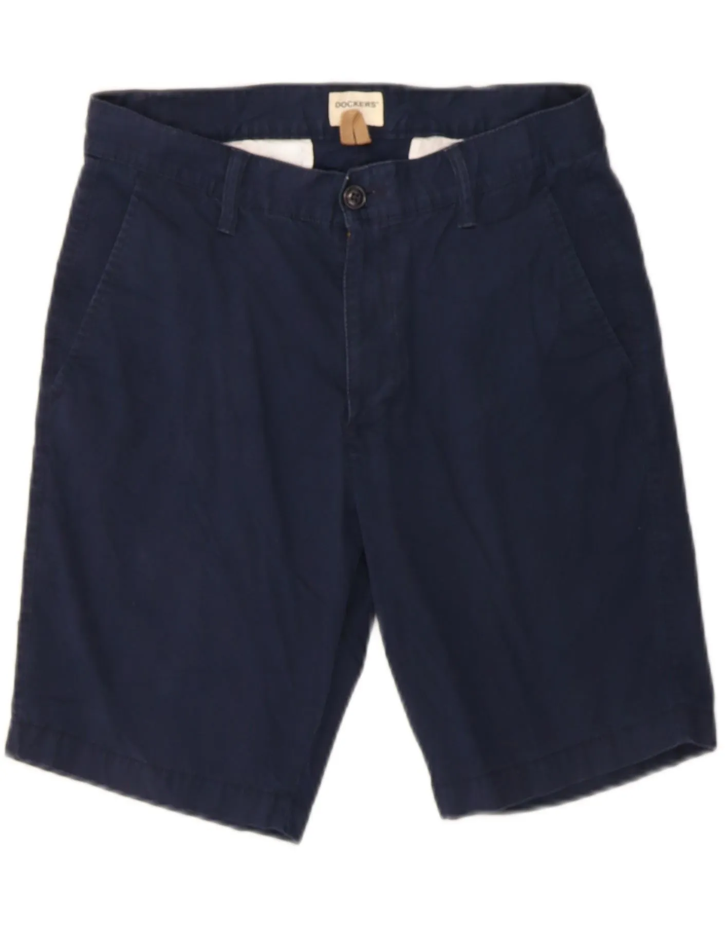 DOCKERS Womens Chino Shorts W30 Medium Navy Blue Cotton Outdoor Flex Water Repellent Finish