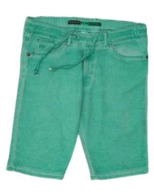 Sporty Style CARRERA Womens Denim Shorts Medium W30  Green Cotton