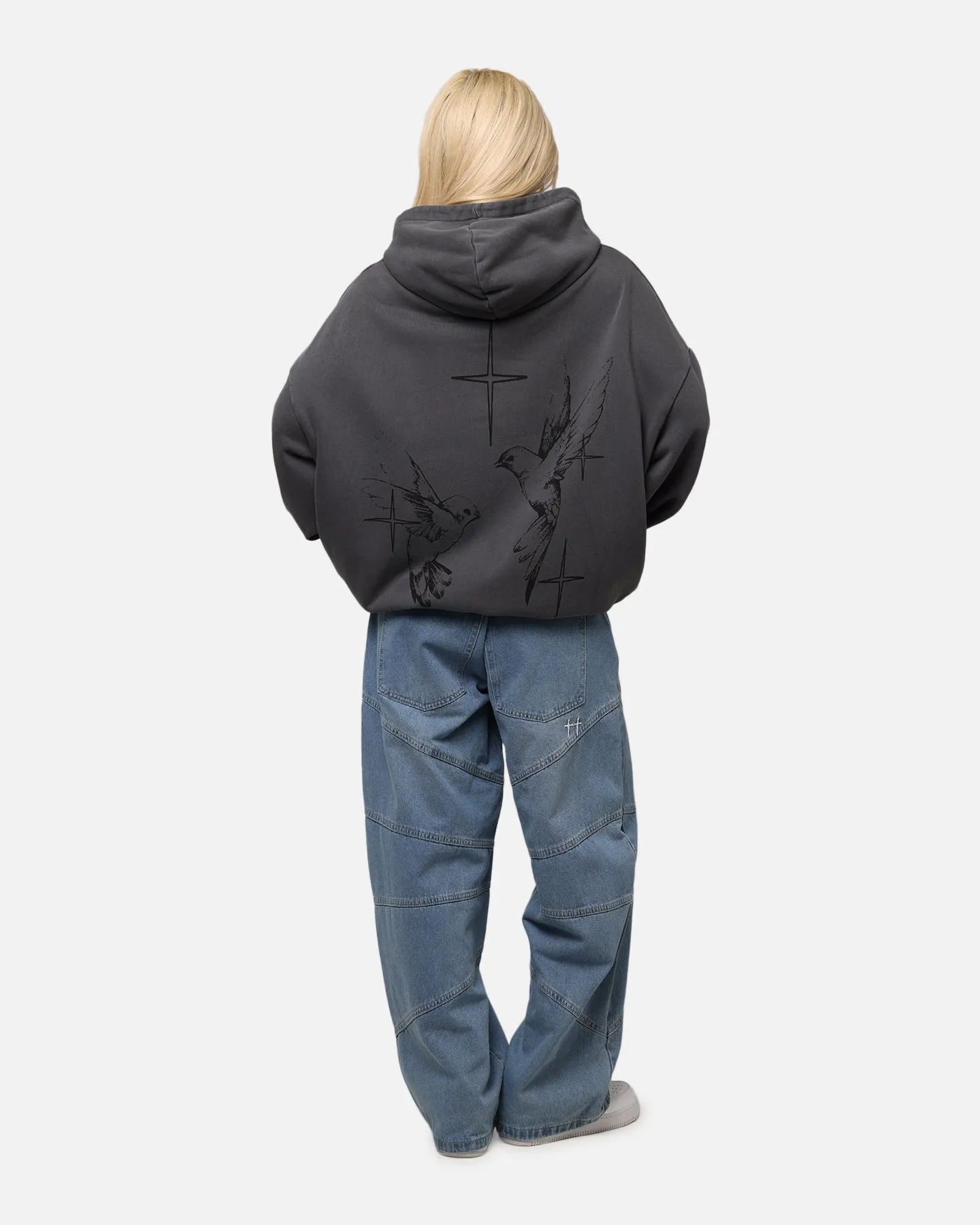 Wild boar like Modern Smart Saint Morta Destiny Rising Boxy Hoodie Washed Black