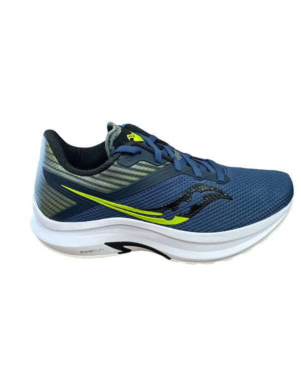 running with a smooth outsole Saucony scarpa da corsa da uomo Axon S20657-55 blu-nero