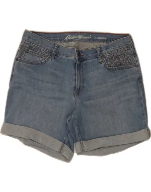 formal shorts dress shirt EDDIE BAUER Womens Boyfriend Denim Shorts US 12 Large W36 Blue