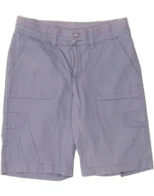 LEE Womens Mid Rise Relaxed Fit Cargo Shorts US 8 Medium W34  Blue Cotton Pilates wear