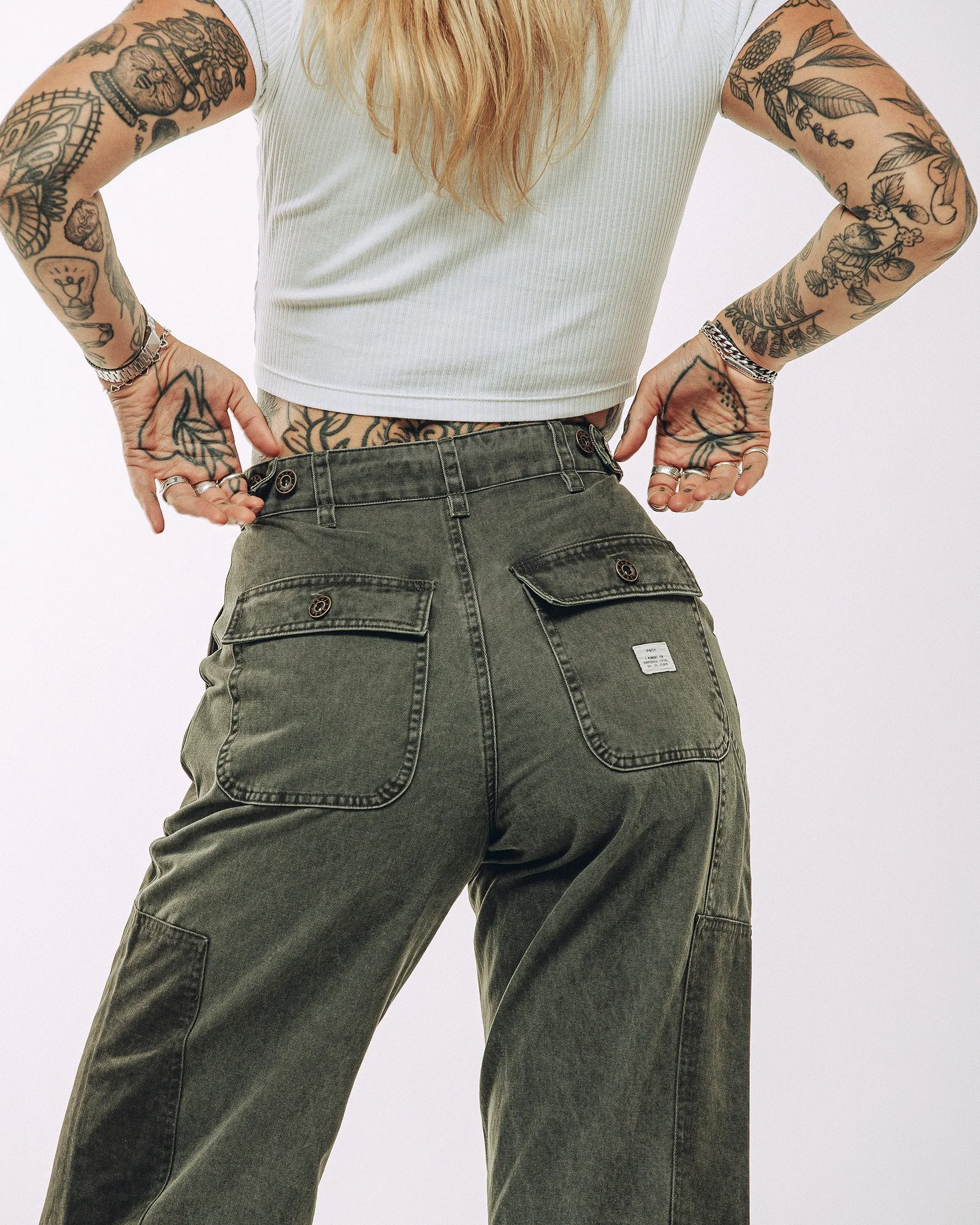 Movement Comfort Surplus High Waisted Pants - Khaki