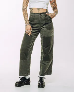 Stretchable Fabric Move Easy Surplus High Waisted Pants - Khaki