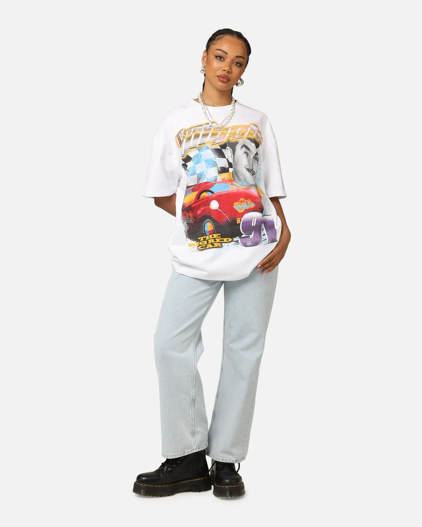 Goat Crew X The Wiggles Greg Wiggle Heavy T-Shirt White Plus size clothing Stylish and Comfortable