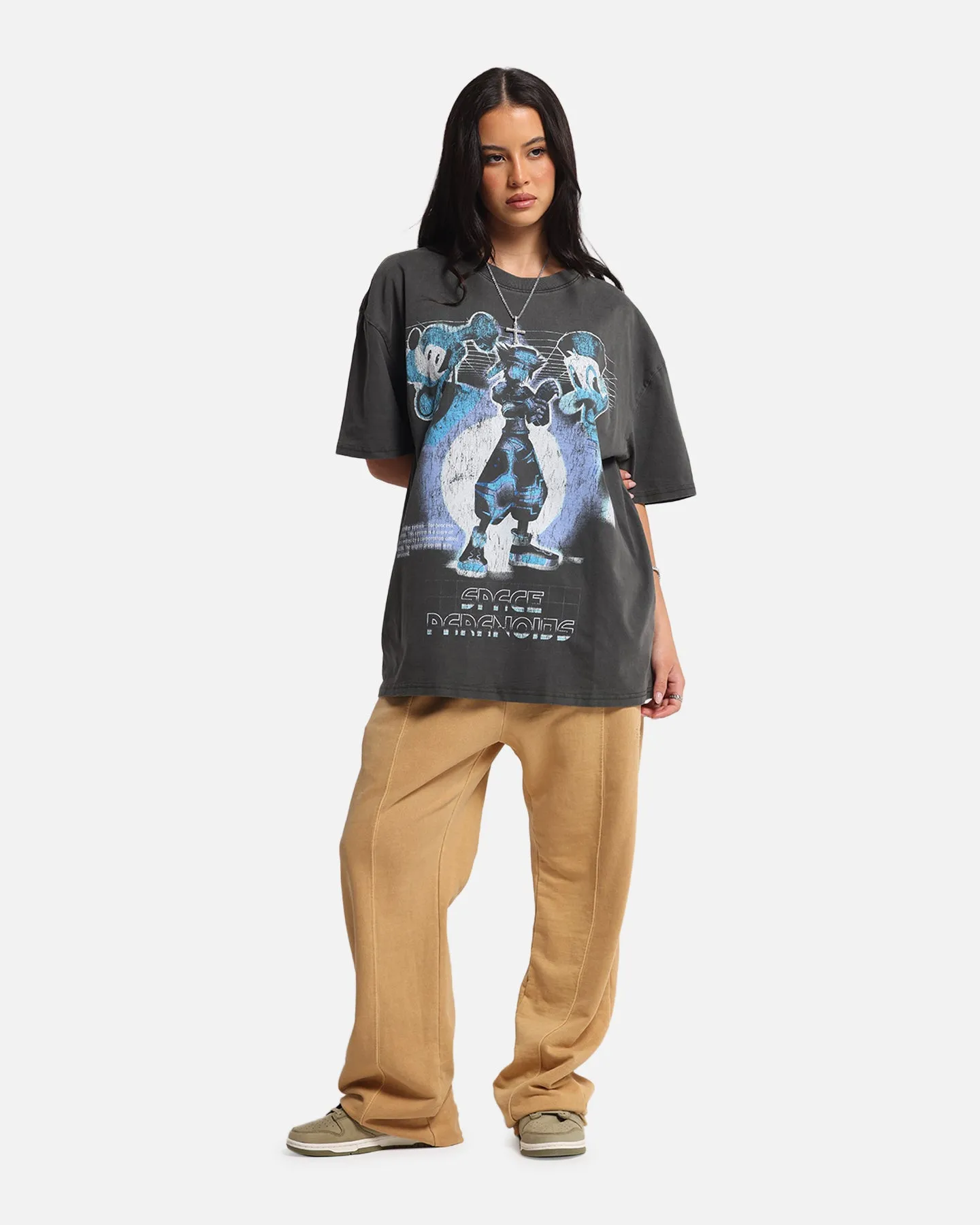AntiStaticLining Goat Crew Disney Kingdom Hearts Space Paranoids Heavy T-Shirt Black Wash
