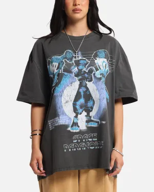 Goat Crew Disney Kingdom Hearts Space Paranoids Heavy T-Shirt Black Wash Quick Fit Essential Look