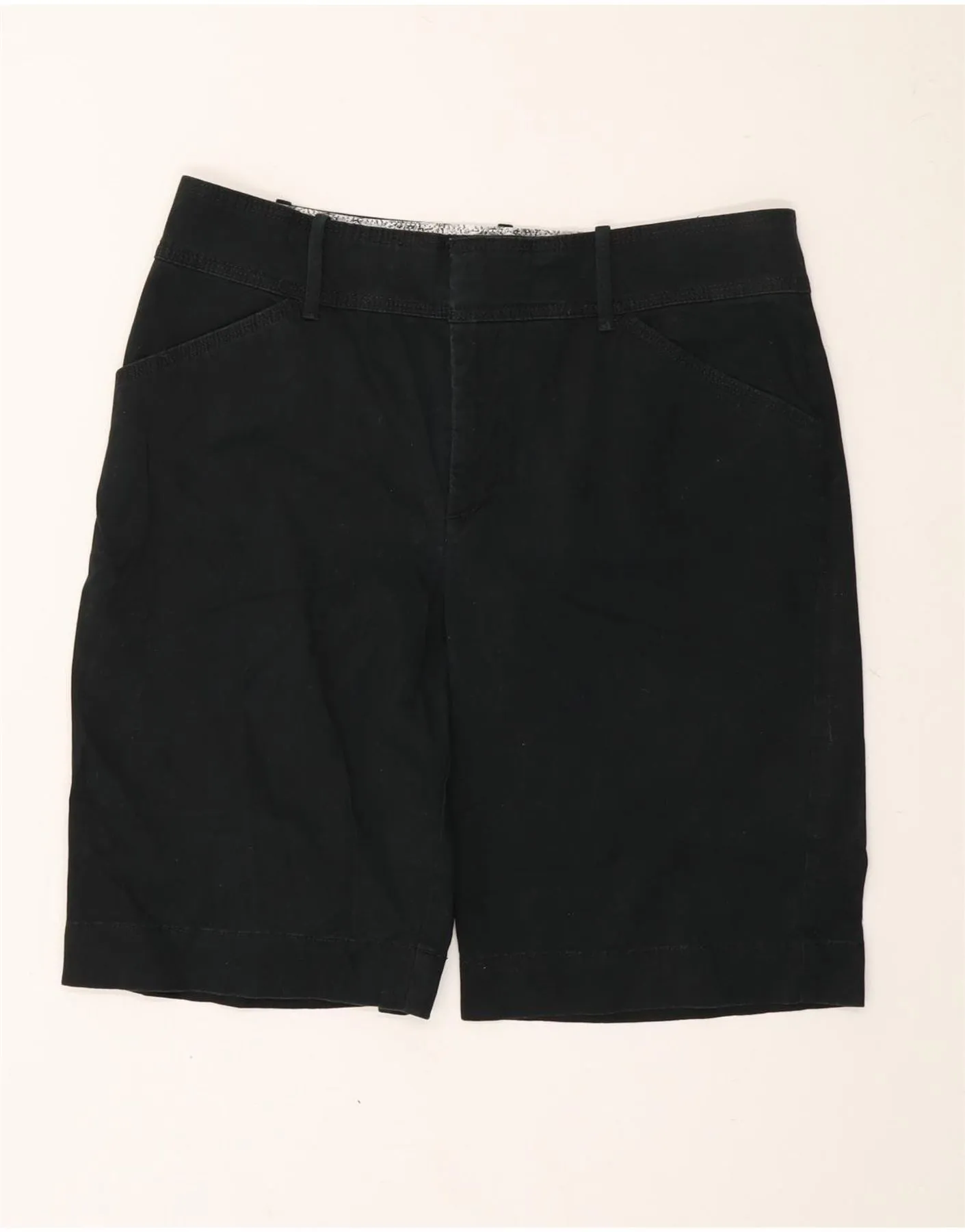 LEE Womens Chino Shorts US 12 Large W32  Black Cotton All Day Comfort Fit