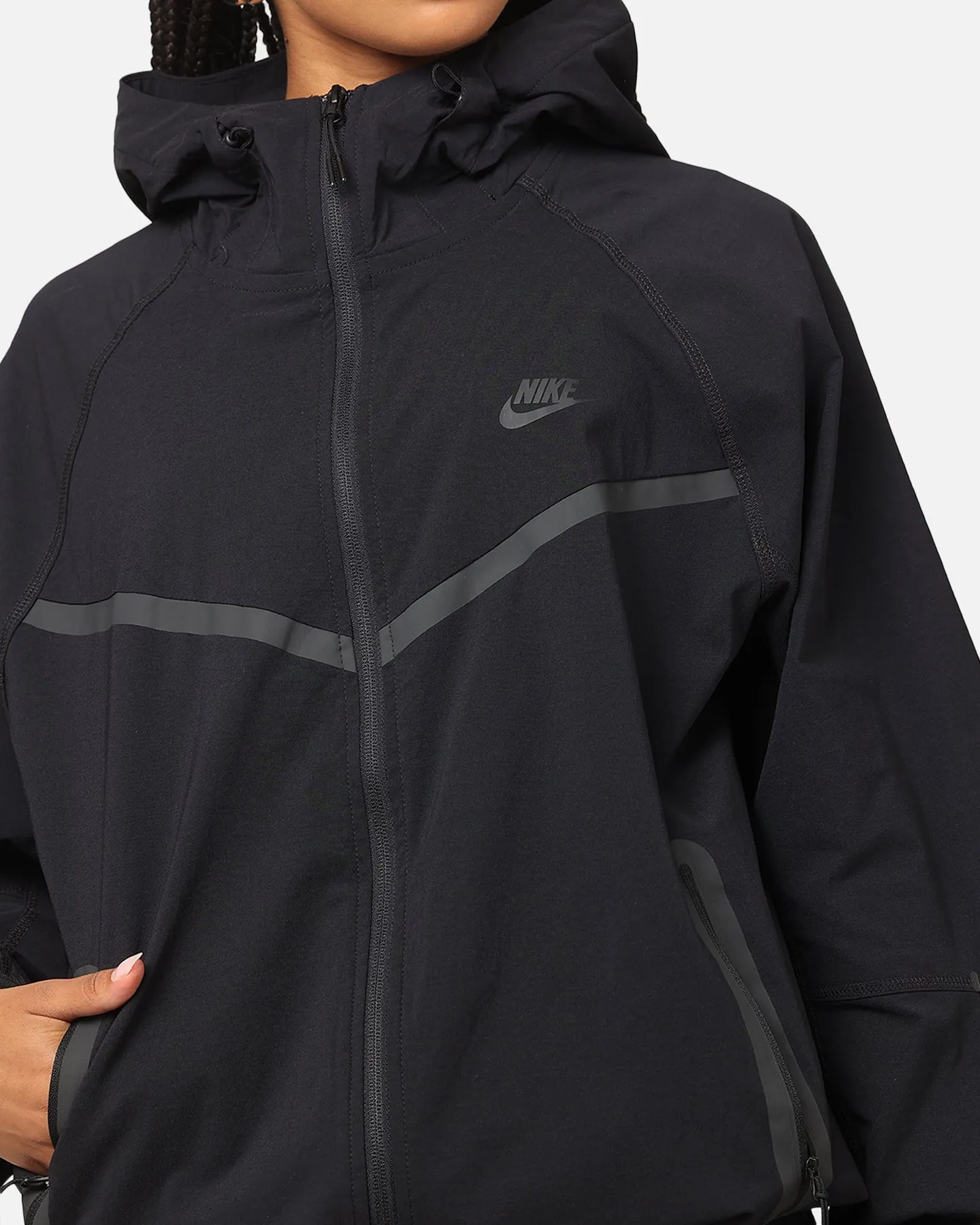 Nike Tech Woven Full Zip Jacket Back/Black/Black Laser Cut Vents