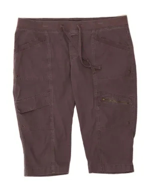 LEE Womens Relaxed Fit Cargo Shorts US 16 2XL W36  Grey Cotton Chill Breeze Fit