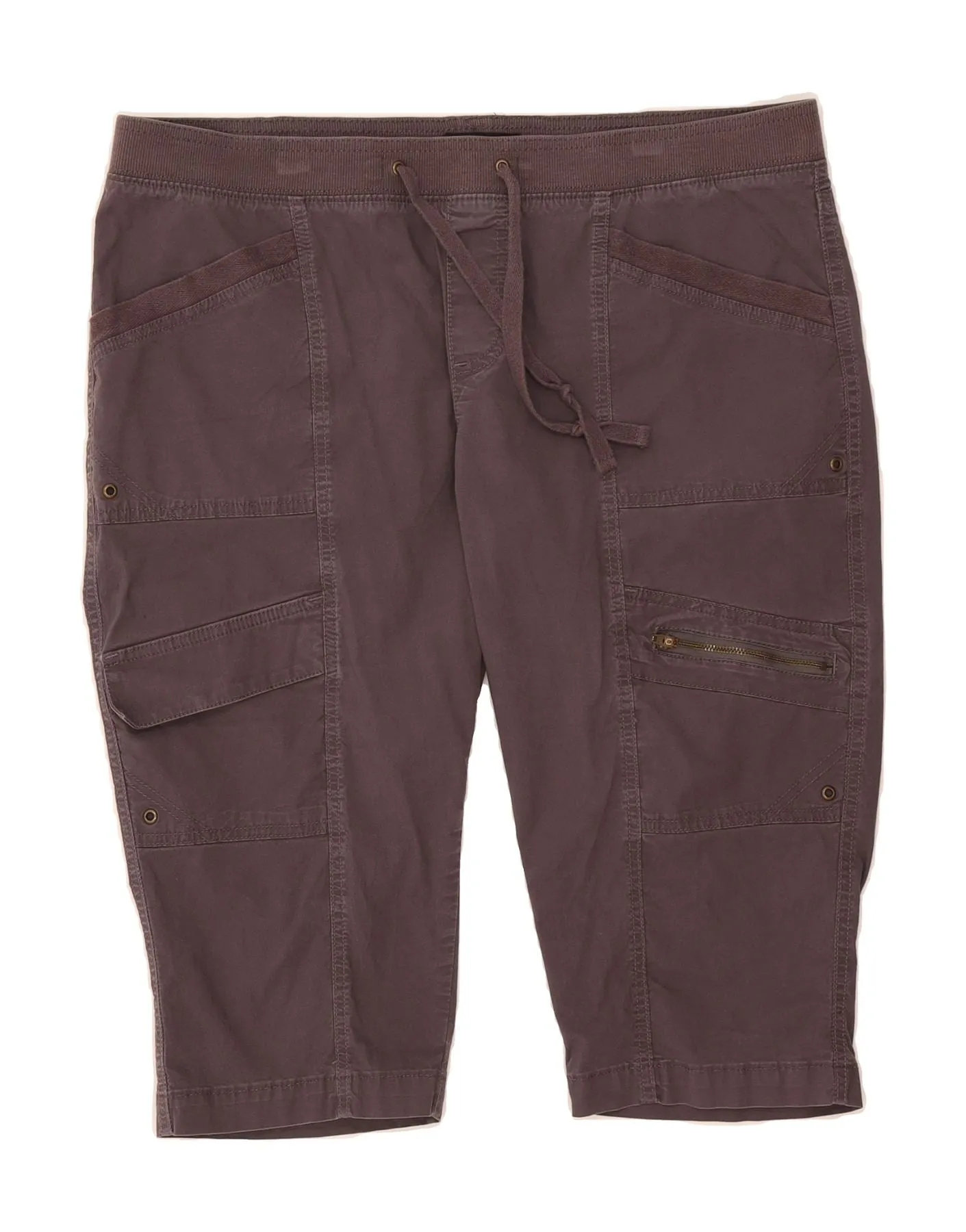LEE Womens Relaxed Fit Cargo Shorts US 16 2XL W36  Grey Cotton Chill Breeze Fit