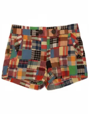 J. CREW Womens City Fit Chino Shorts US 0 XS W30  Multicoloured Patchwork Weekend Wear