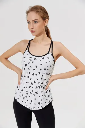 Lace Tank Top Birds Anti Odor Coating
