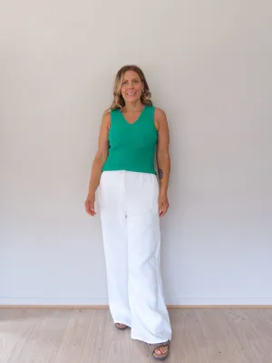 Easy Care Material Amina Tank - Green