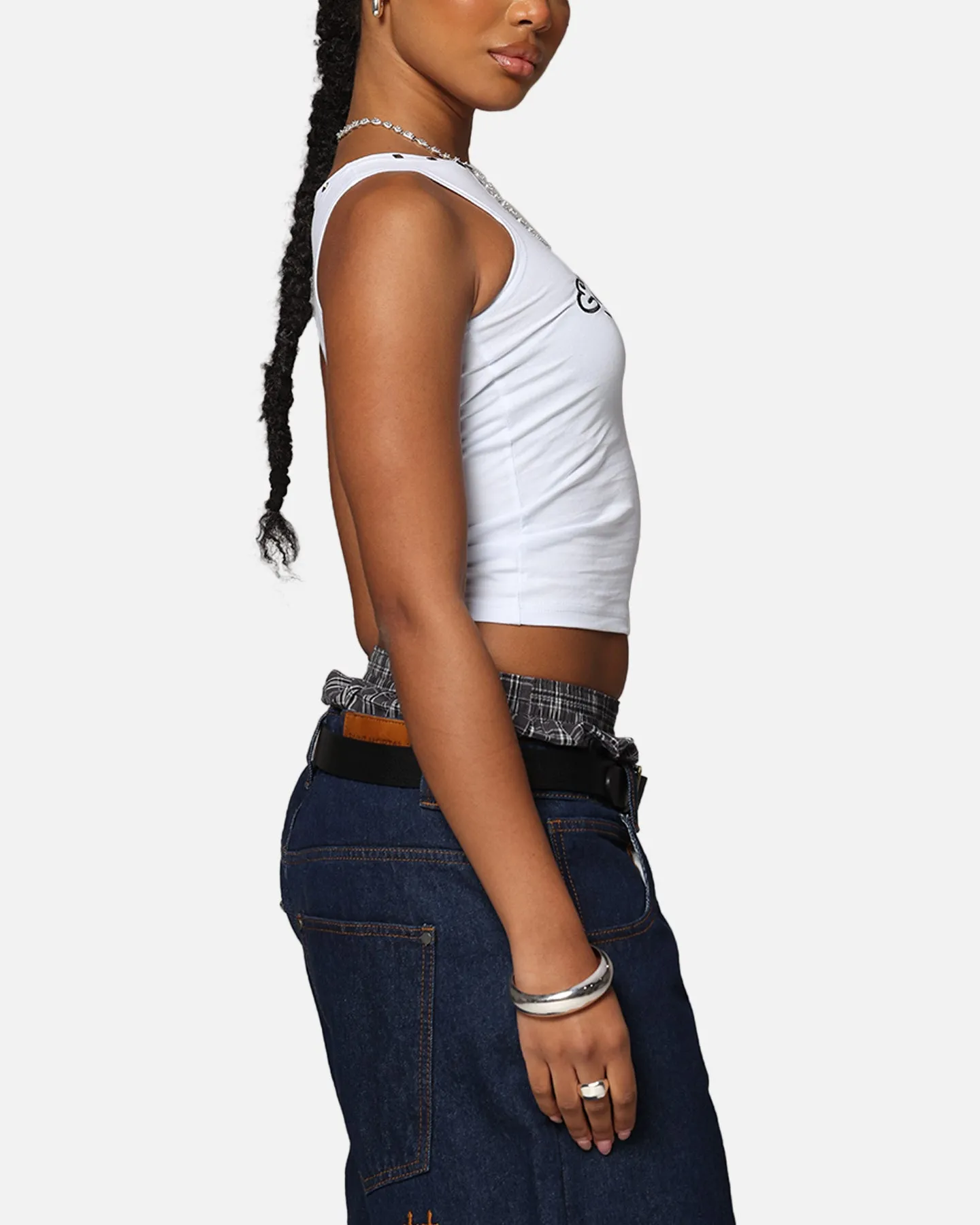 Taped Seams Temperature Regulating Ed Hardy Women's Electric Tank White