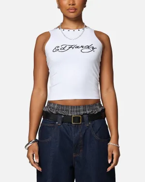 Quick Dry Material Ed Hardy Women's Electric Tank White