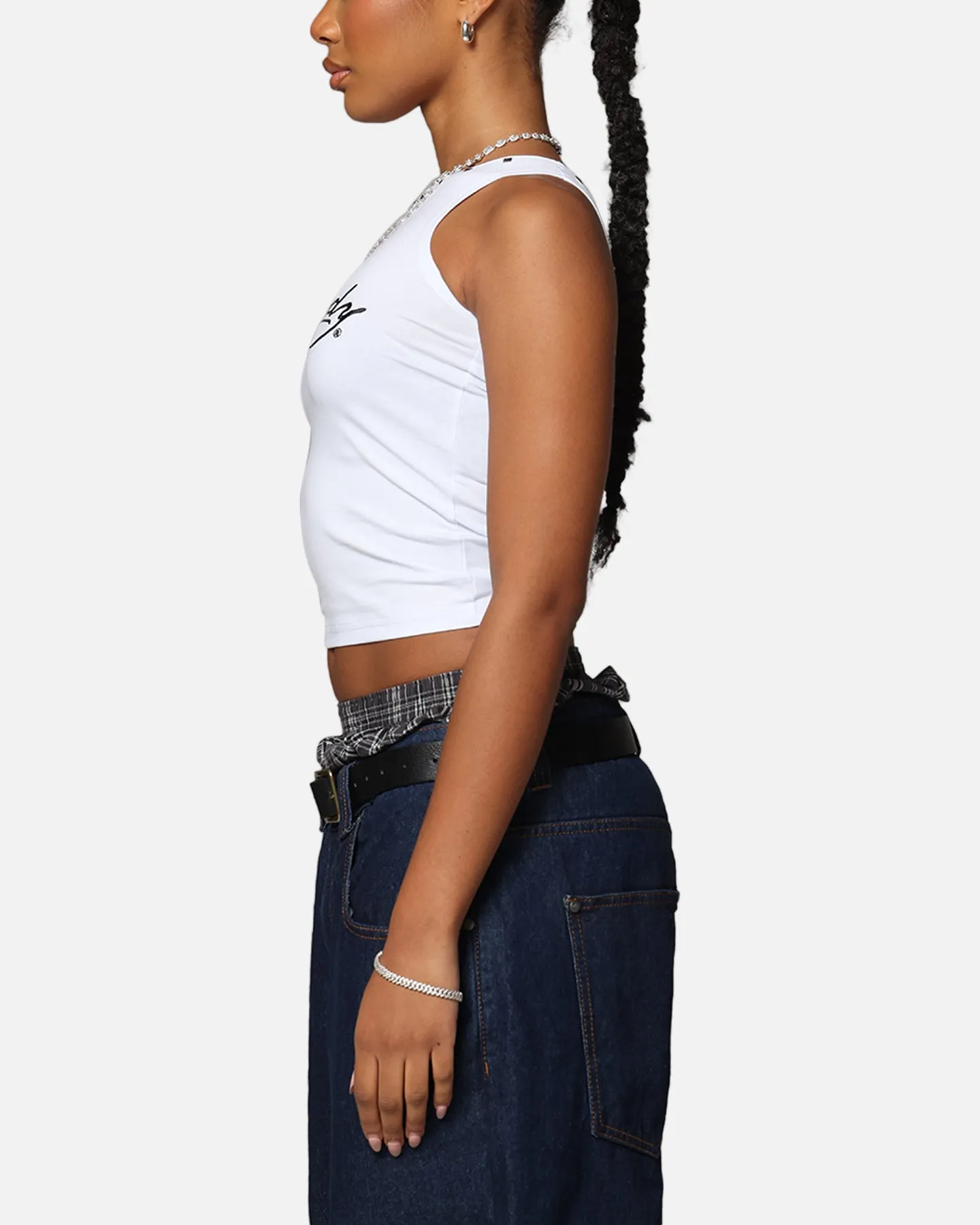 Ed Hardy Women's Electric Tank White LowProfile Design AntiOdor Technology
