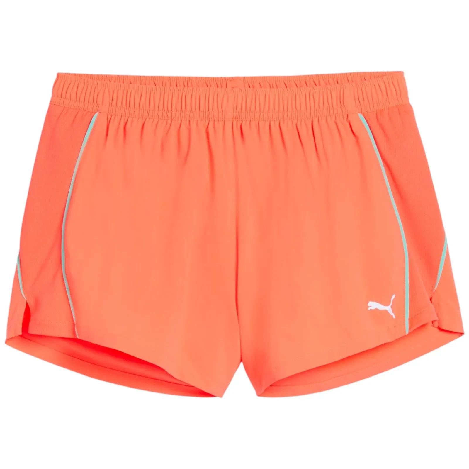 Puma Run Velocity 3" Womens Tight-Fit Running Shorts snap closure Laser Cut Perforations