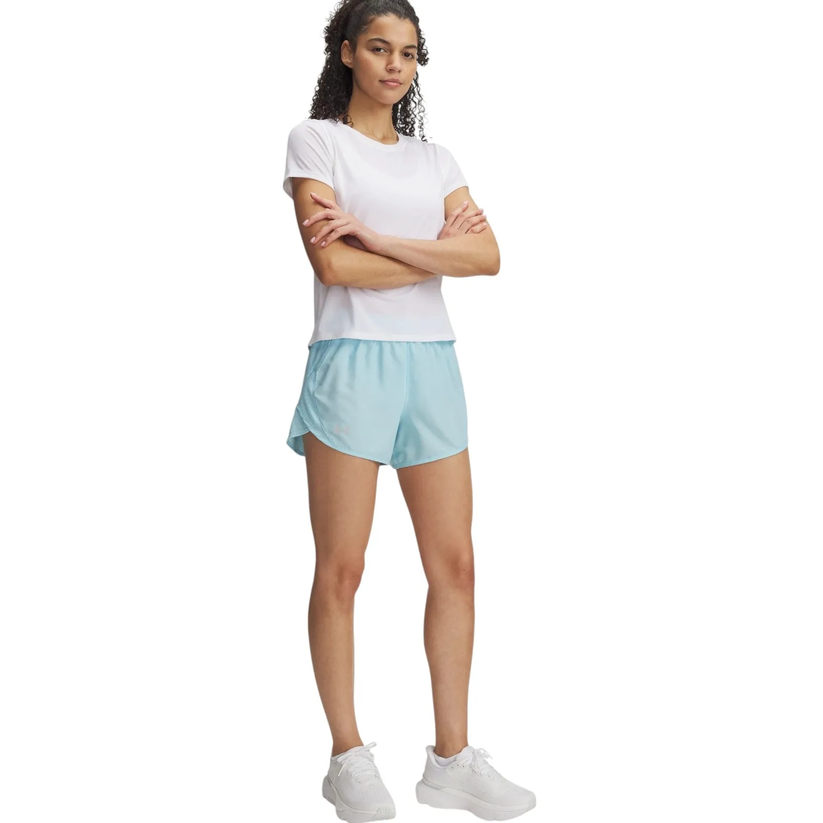 Under Armour Fly By Womens 3" Mid-Rise Running Short Holiday Wear Breathable Cut