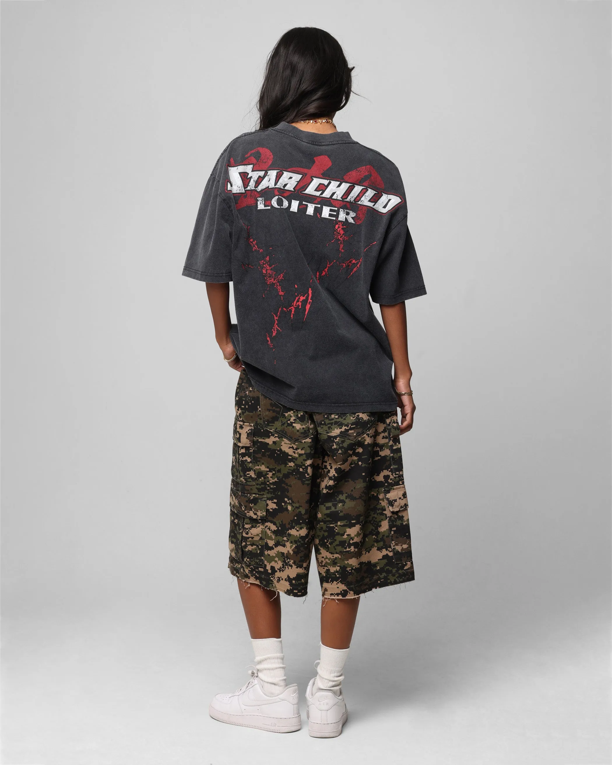 Loiter Valkyrie Vintage T-Shirt Black Wash Fit for Everyone