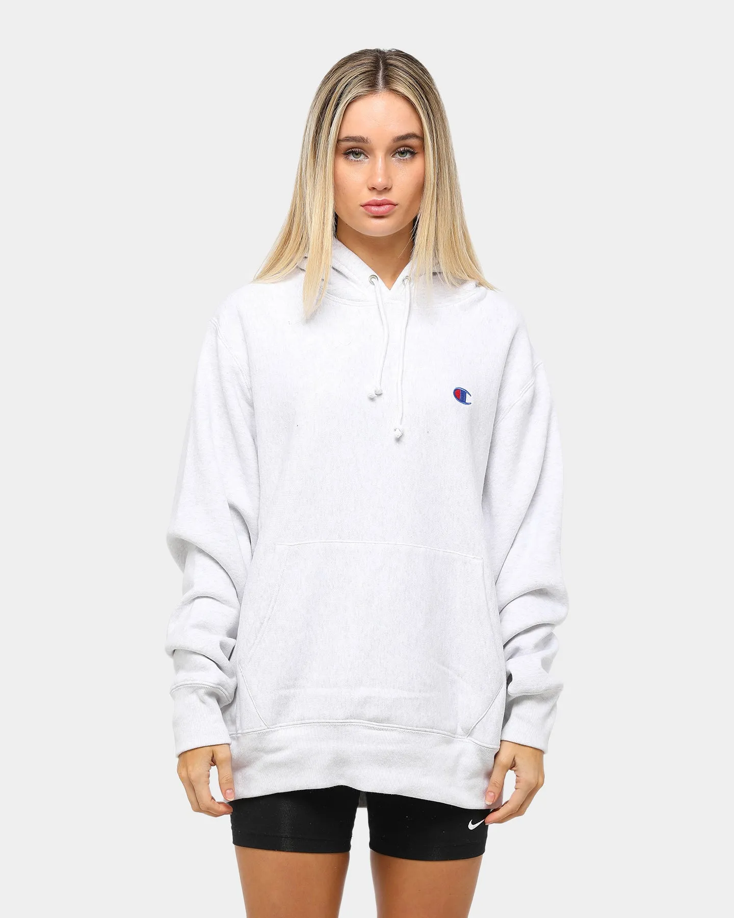 Champion Rev Weave Hoodie Silver Faded Wash Effect Fashionable Item