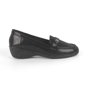 Gentle Support Sole Firm Tresmode Marcoval Black Women's Dress Wedge Loafers