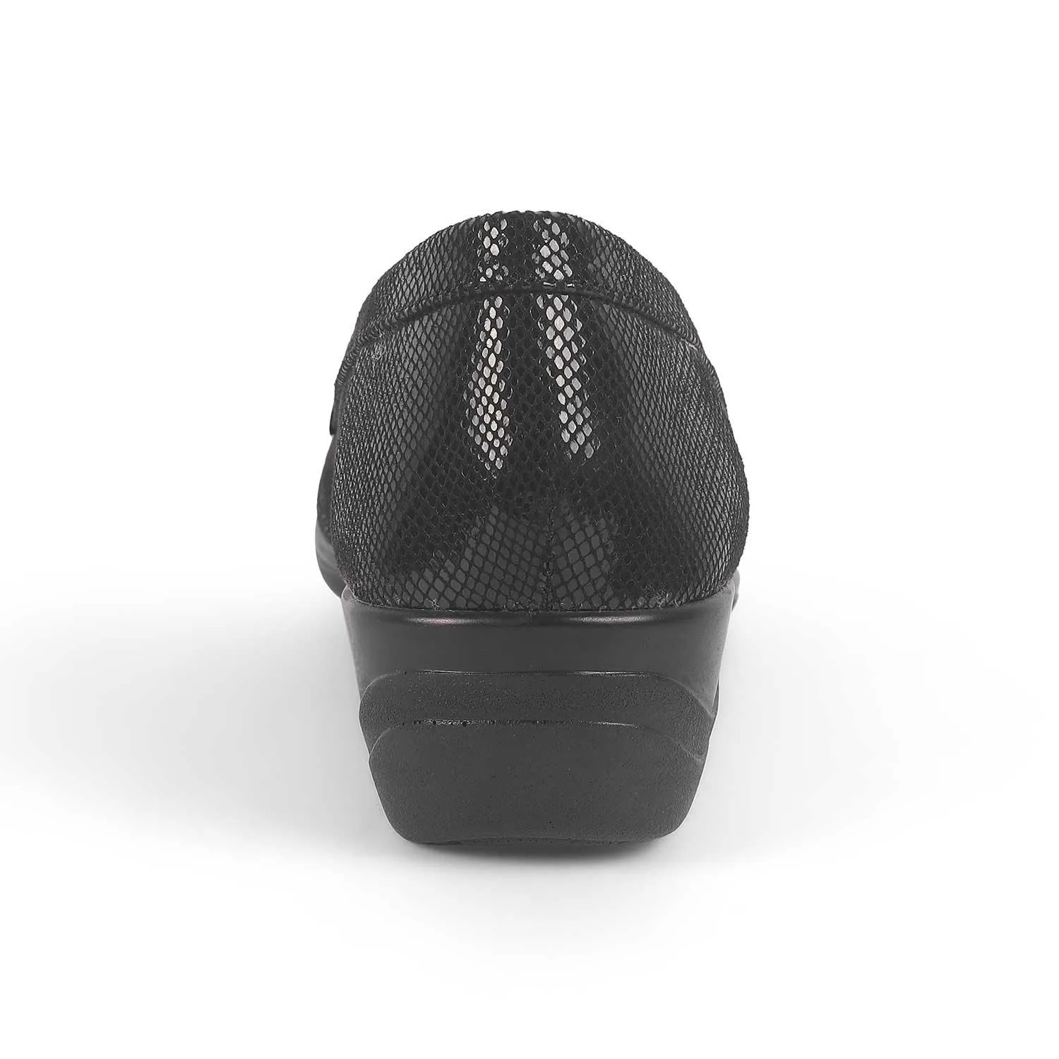 Strong Steps Tresmode Marcoval Black Women's Dress Wedge Loafers