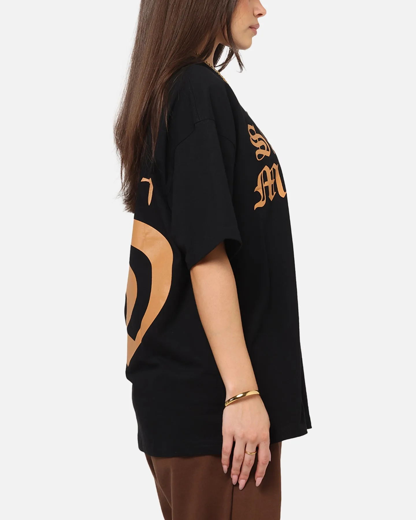 Saint Morta Sacred Script T-Shirt Black Eco Friendly Dyes