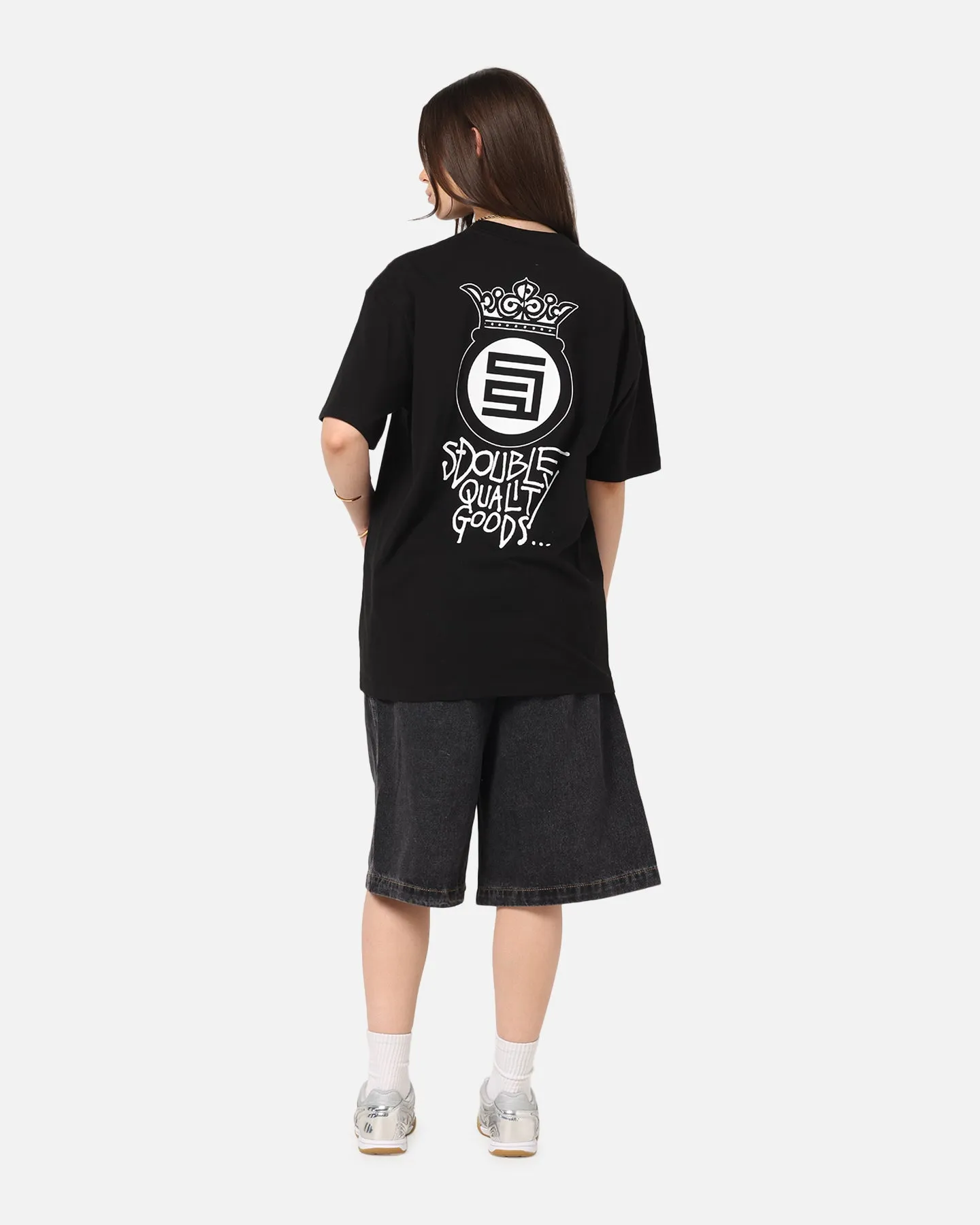 S Double Crown Dot T-Shirt Black EasyCare Fabric