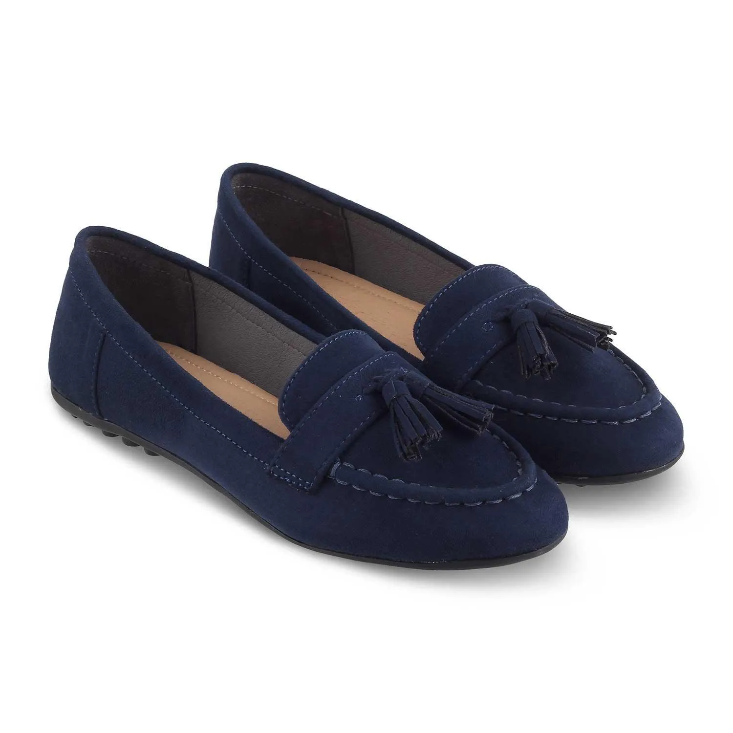 Tresmode Jonum Blue Women's Dress Tassel Loafers Fast Step