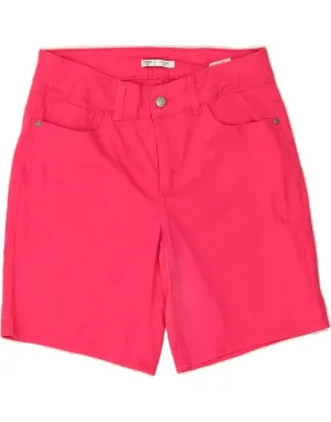Urban Fashion LEE Womens Riders Mid Rise Casual Shorts US 10 Large W32  Pink Cotton