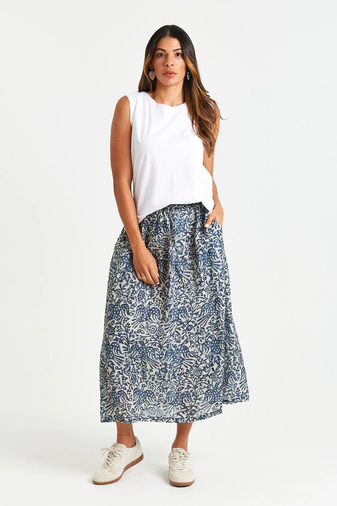 MELINA SKIRT Weighted Hem Sleek Motion