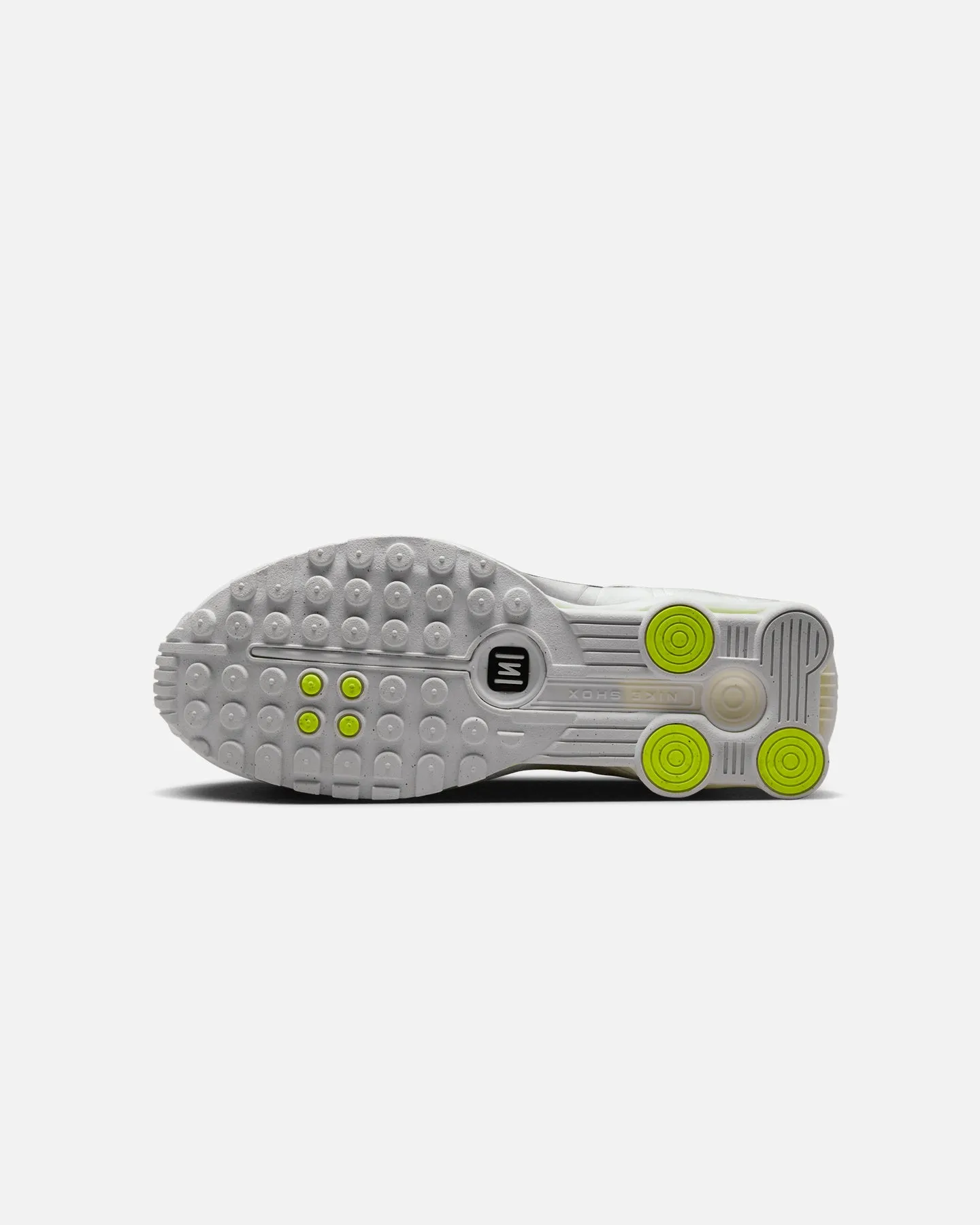 Nike Women's Shox R4 White/White-Metallic Silver Stability Shank
