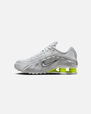 Nike Women's Shox R4 White/White-Metallic Silver Dynamic Flex Grooves