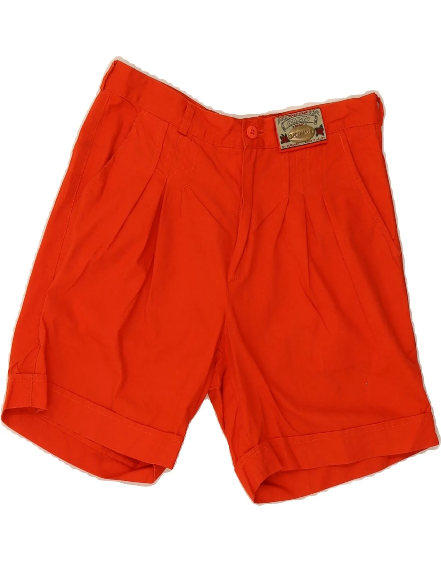 VINTAGE Womens Pegged Chino Shorts W29 Medium  Orange Semi-formal