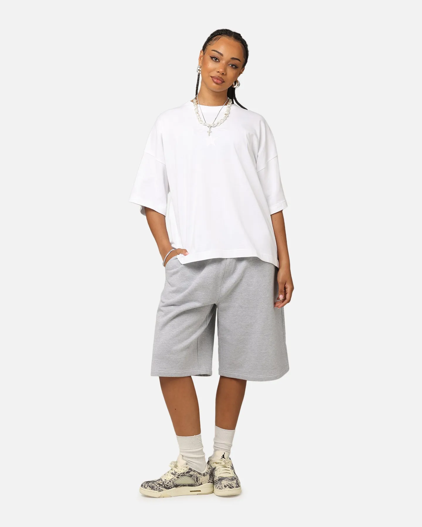 Loiter Premium Essentials Boxy T-Shirt White Chilly Comfort Wear Trendy Fashion