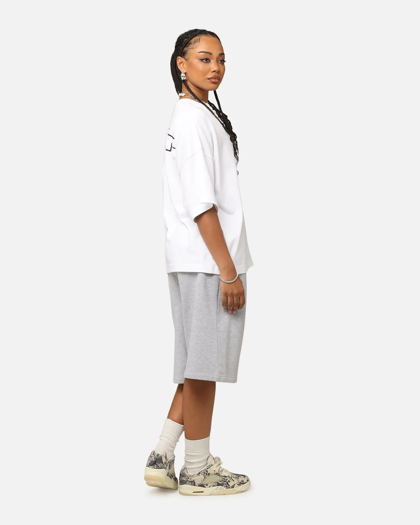 Loiter Premium Essentials Boxy T-Shirt White Effortless Look Glossy Look