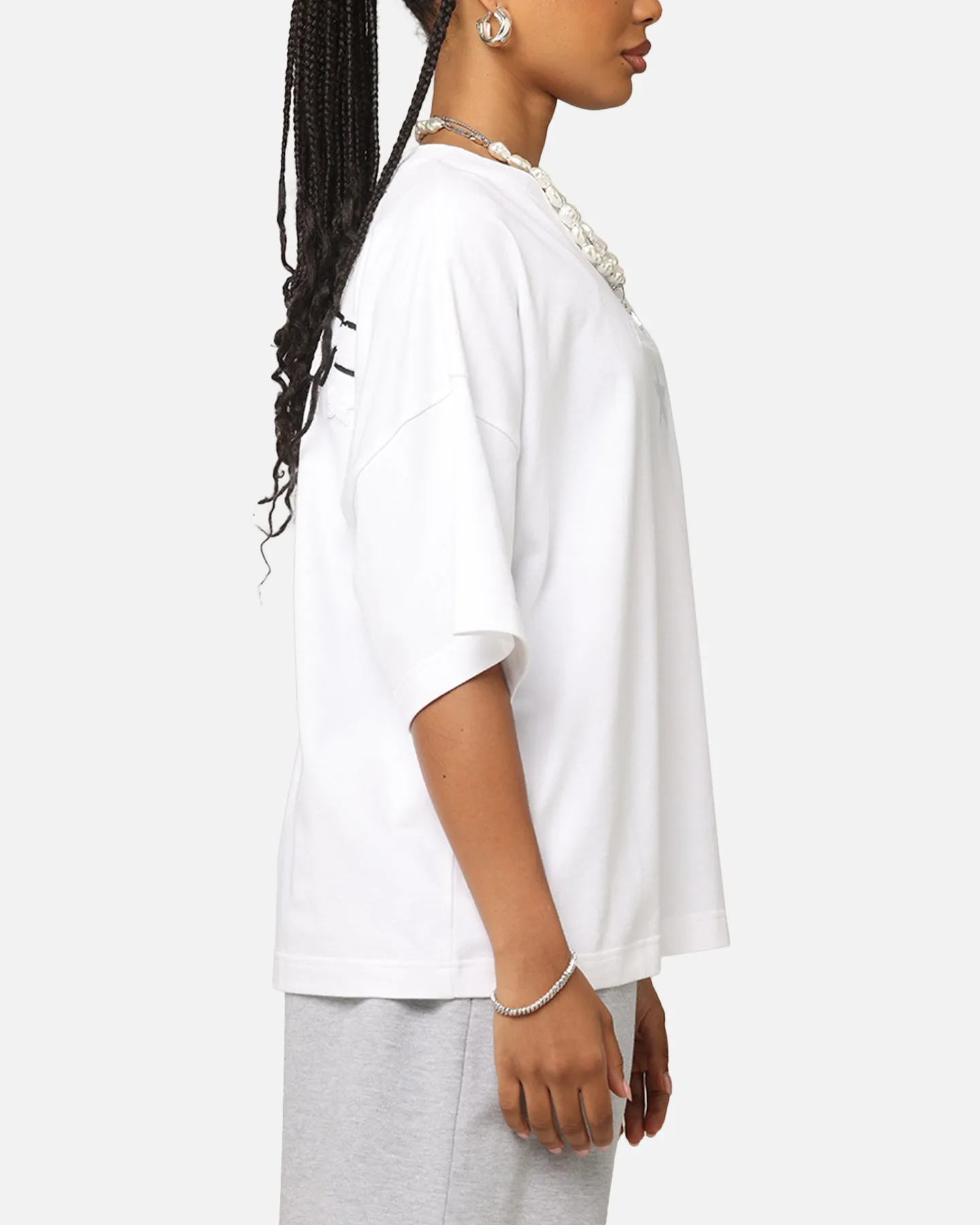 Loiter Premium Essentials Boxy T-Shirt White Casual Wear