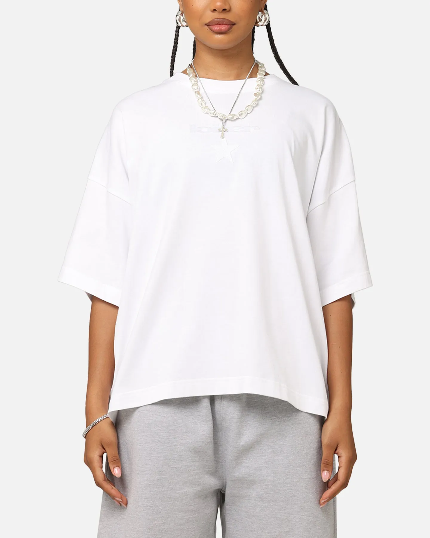 futuristic Fashion Essential Loiter Premium Essentials Boxy T-Shirt White