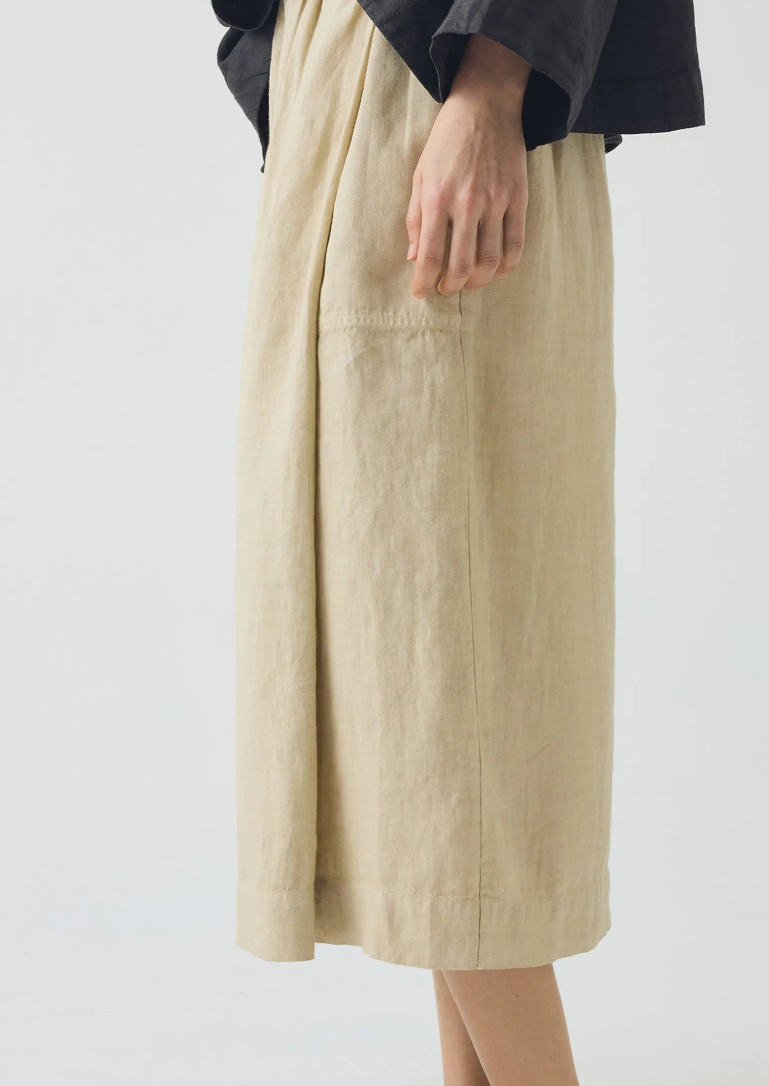 Garment Dyed Linen Wrap Skirt | Sand Sleek Outfit