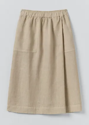 Garment Dyed Linen Wrap Skirt | Sand Travel Style