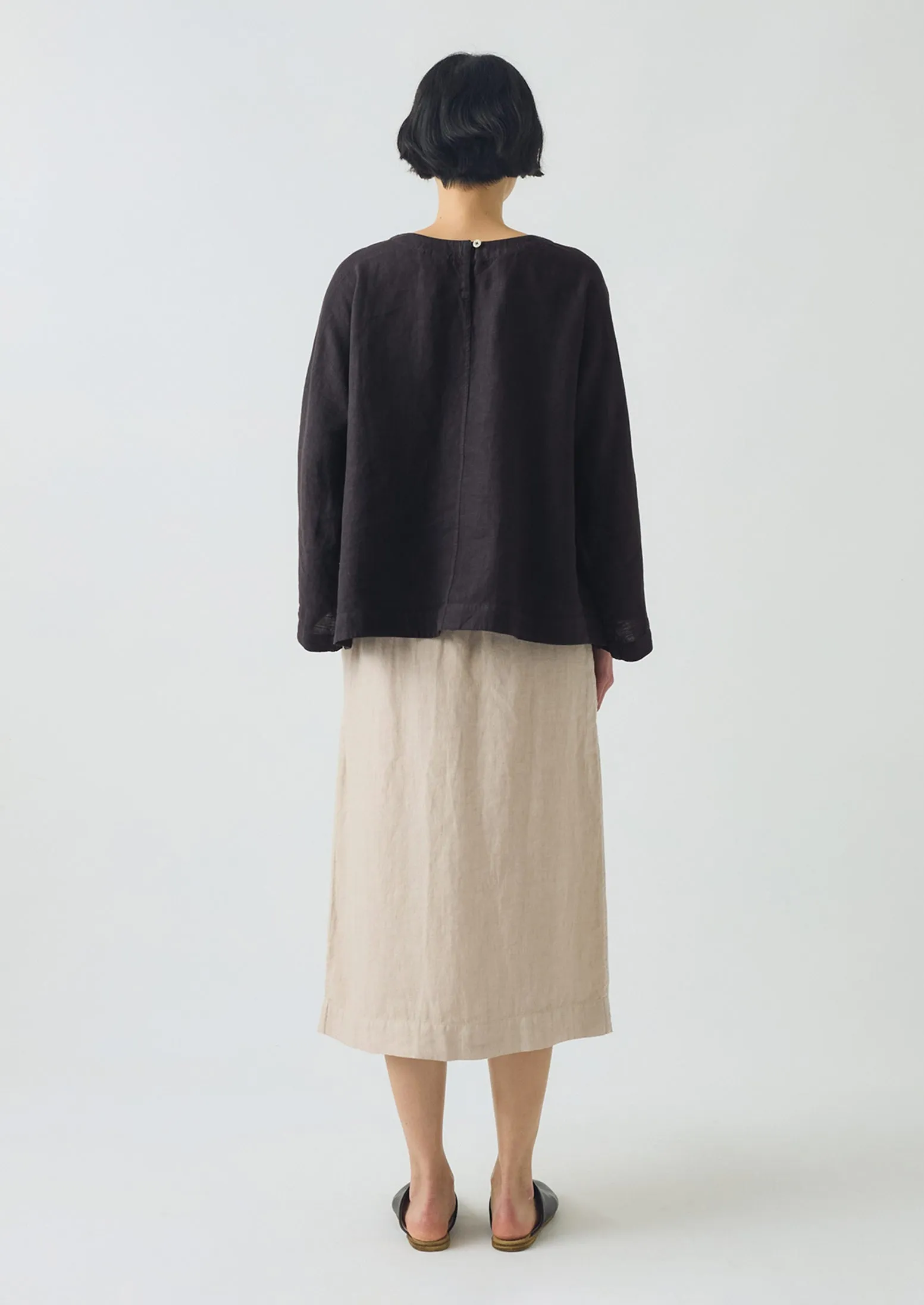 Easy Vibe Garment Dyed Linen Wrap Skirt | Sand