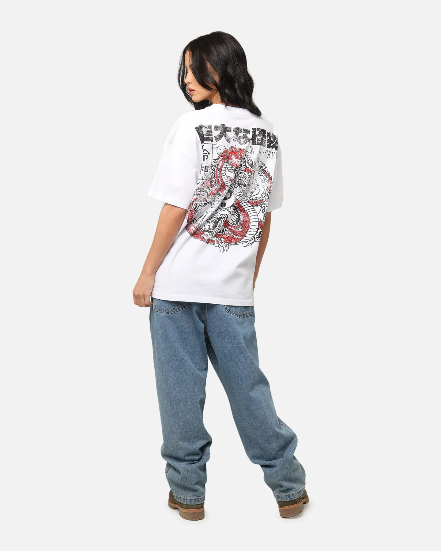 Effortless Daywear Functional Look Goat Crew Osaka Dragon T-Shirt White
