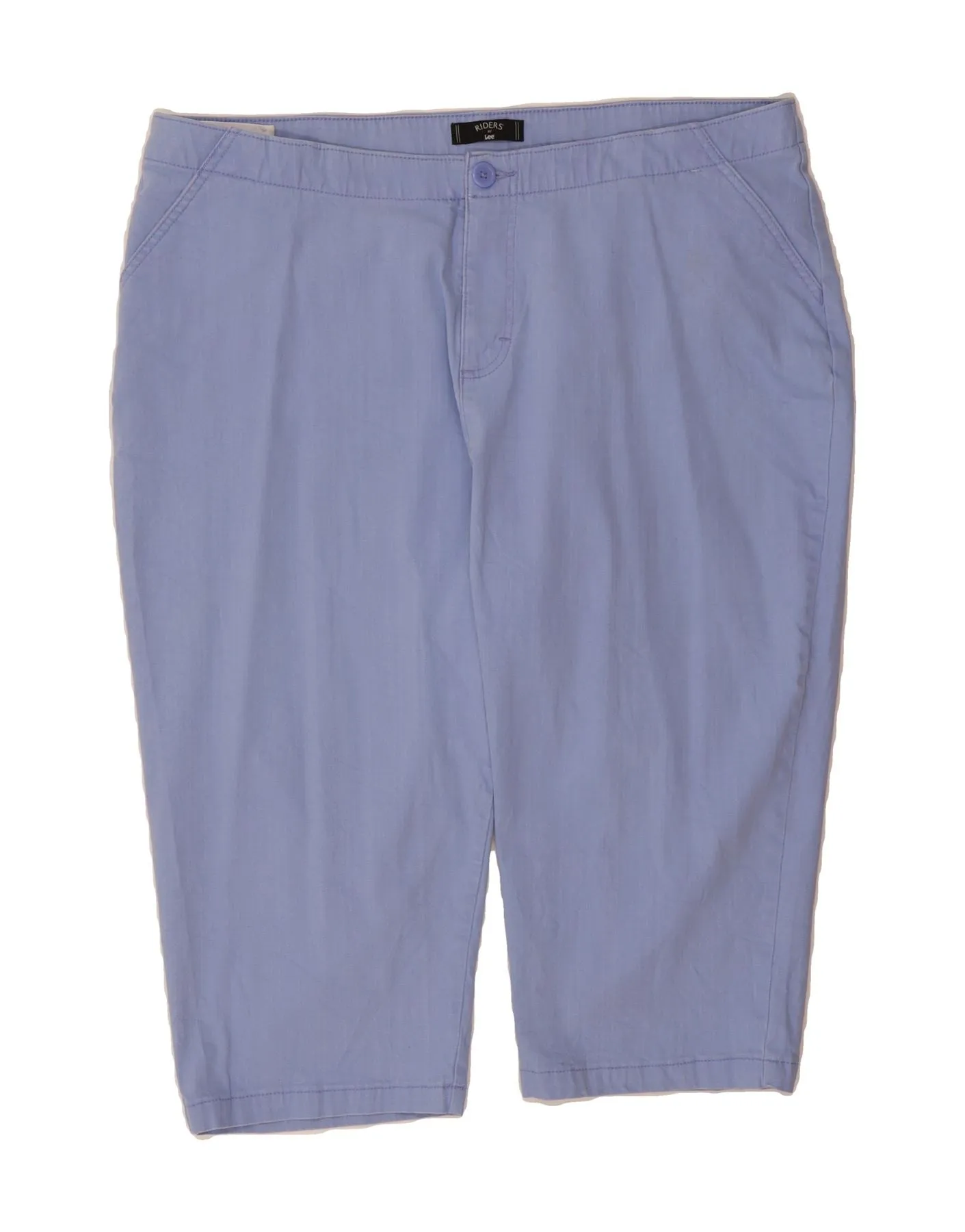 Sporty Vibes Lace trim LEE Womens Riders Bermuda Shorts US 18 2XL W38  Blue Cotton