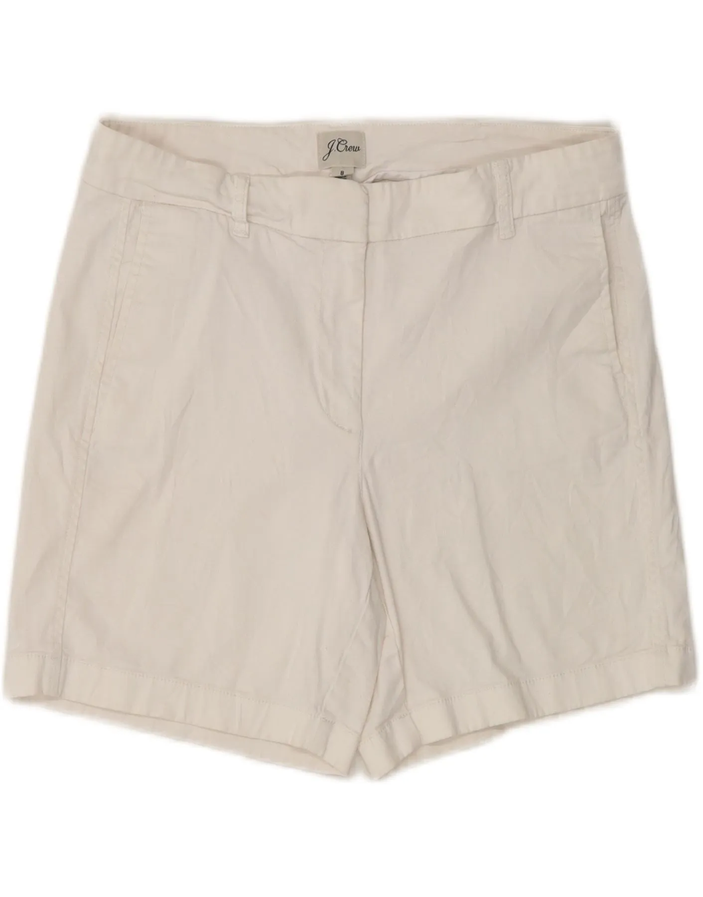 All Purpose J. CREW Womens Chino Shorts US 8 Medium W32 White Cotton