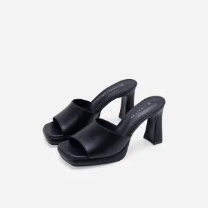 Adele Platform Mules Boho Style Heels Street Glam